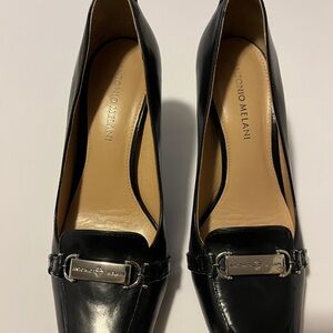 Antonio Melani Black Leather Heels Size 7